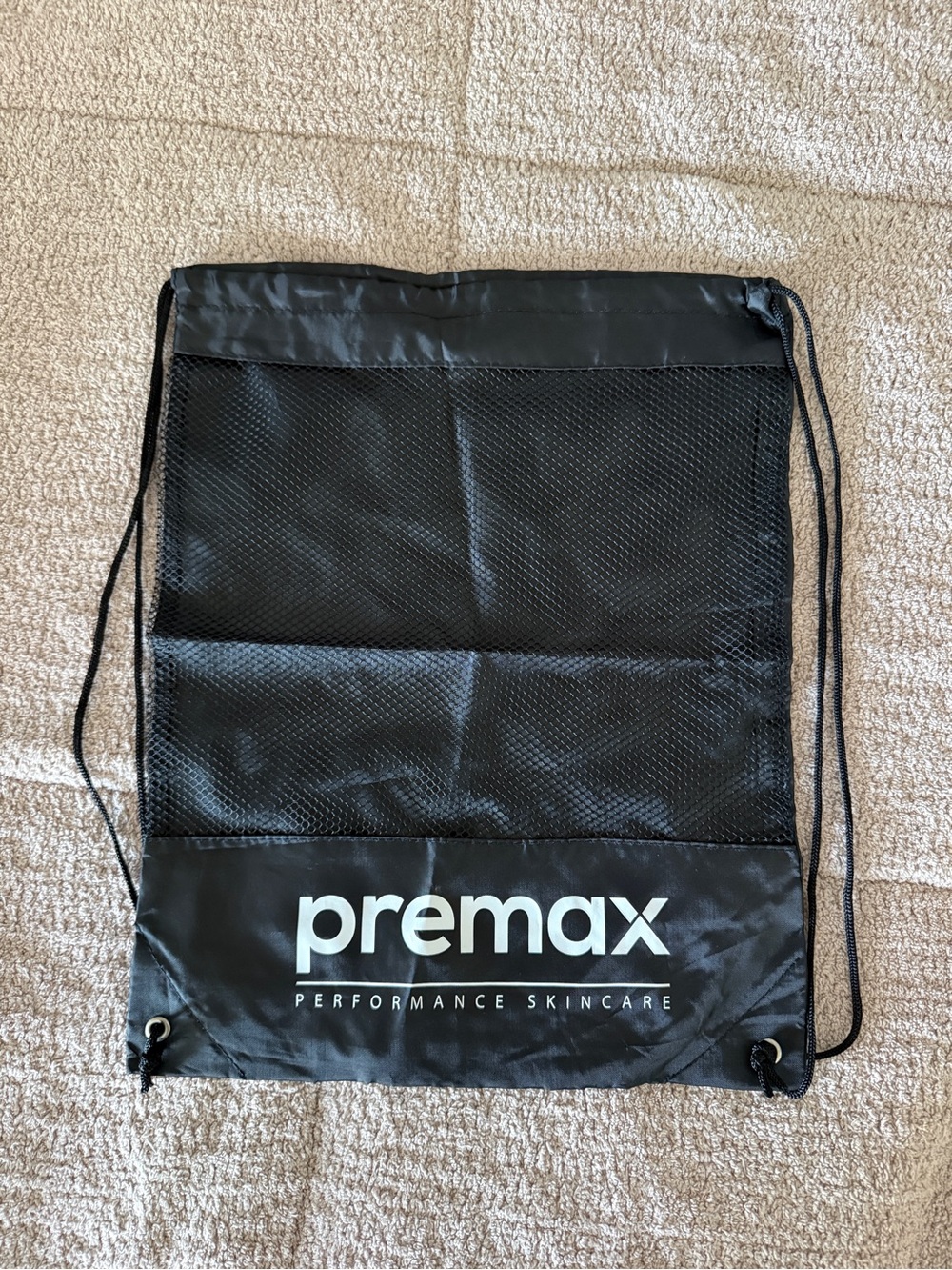 Premax Black Mesh Drawstring Bag